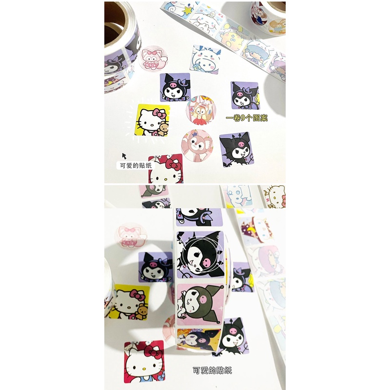 200 cái hình dán hoạt hình dễ thương cuốn sách nhỏ màu đỏ đề xuất phim hoạt hình dễ thương nhãn dán sáng tạo phong cách trang trí niêm phong nhãn dán thẻ dán tường