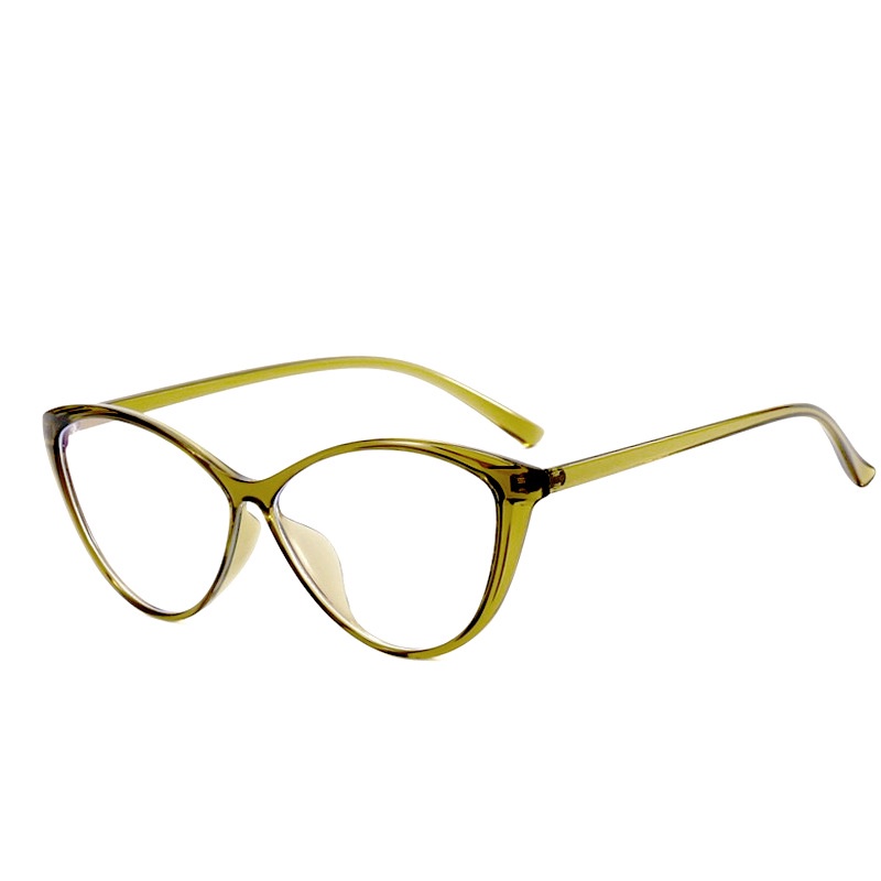 【-0°~-400°Gương Trang Điểm tr90 Mắt Mèo Màu Đen Chống Ánh Sáng Xanh Chống Bức Xạ Phong Cách retro Cho Nam Và Nữ