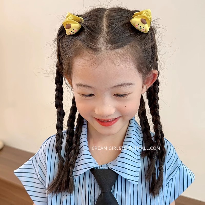 Trẻ em sanrio phim hoạt hình tai mèo kẹp nhỏ bé dễ thương không làm tổn thương tóc gãy kẹp tóc công chúa tóc mái kẹp phụ kiện tóc