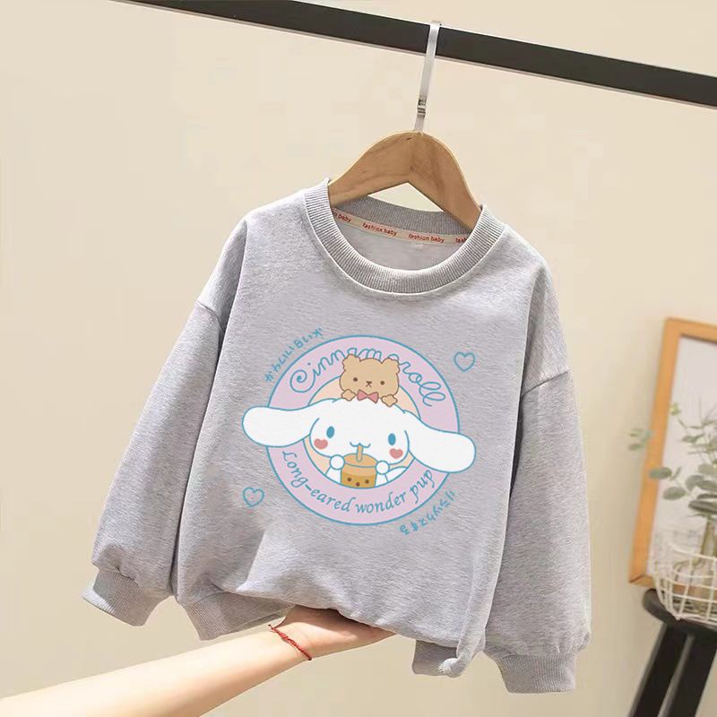 Áo Thun Sweater Tay Dài In Hình Chó cinnamoroll Dễ Thương Thời Trang Xuân Thu Mới Cho Bé