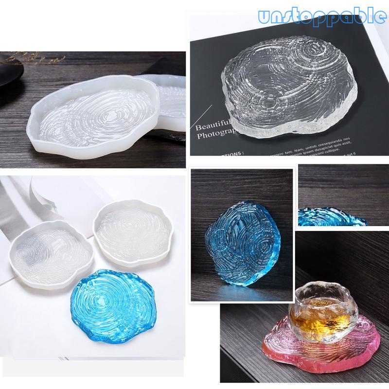 Un * đối với sáng tạo ripple coaster uv crystal epoxy resin khuôn cup mat khay silicone khuôn tự làm thủ công mỹ nghệ trang trí nhà đúc