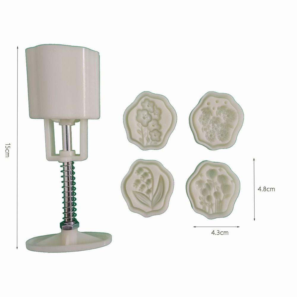 Augustina Khuôn Cắt Dập Nổi Họa Tiết Hoa tulip Trang Trí Bánh Trung Thu 50g