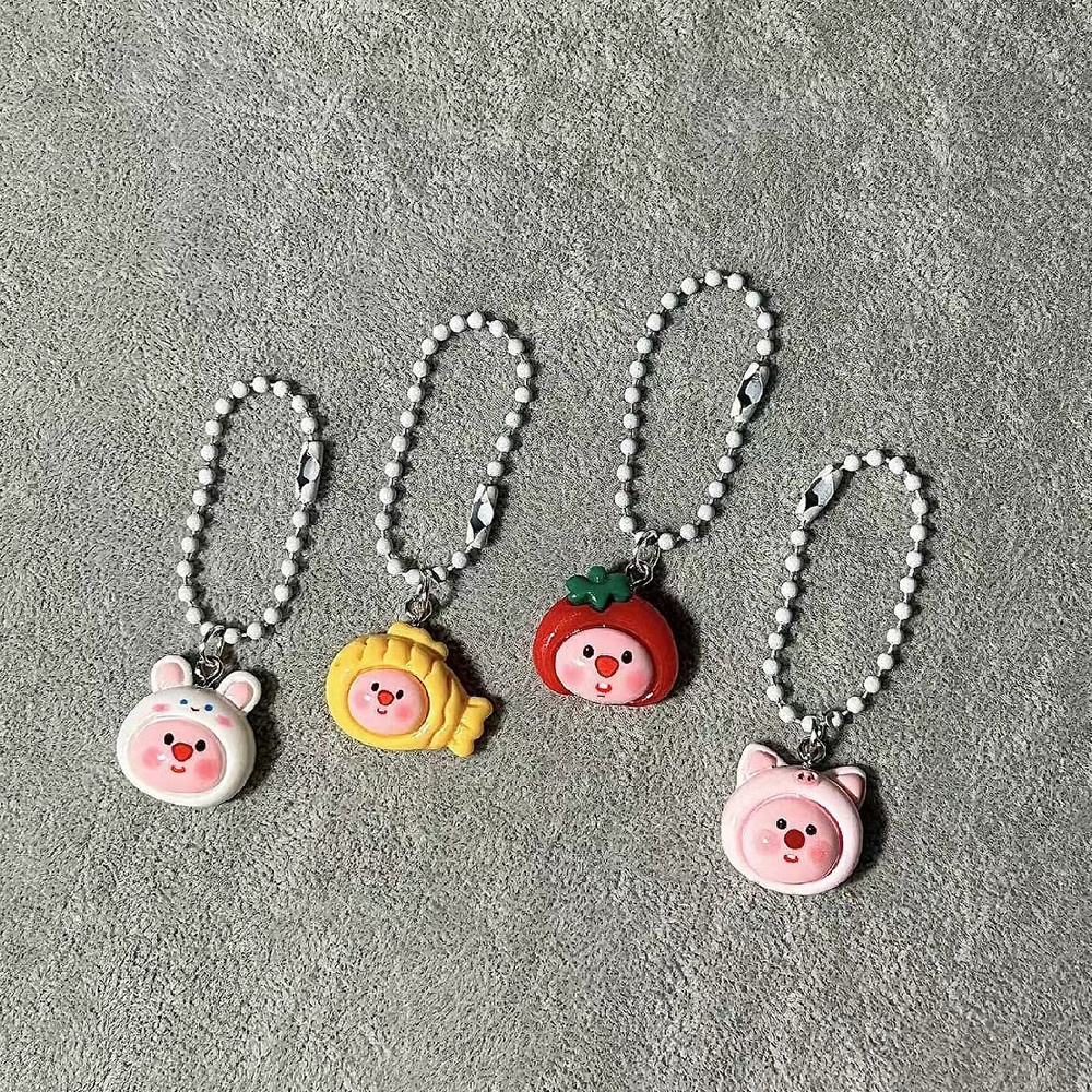 Loopy ruby little beaver mặt dây chuyền nhỏ keychain schoolbag mặt dây chuyền phim hoạt hình món quà dễ thương