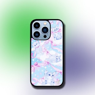 Ốp lưng điện thoại ribbon kitty tương thích với iphone xs 7 / 8plus 11 12 13 qyjs 14promax 11promax 12pro 13promax 14 14pro