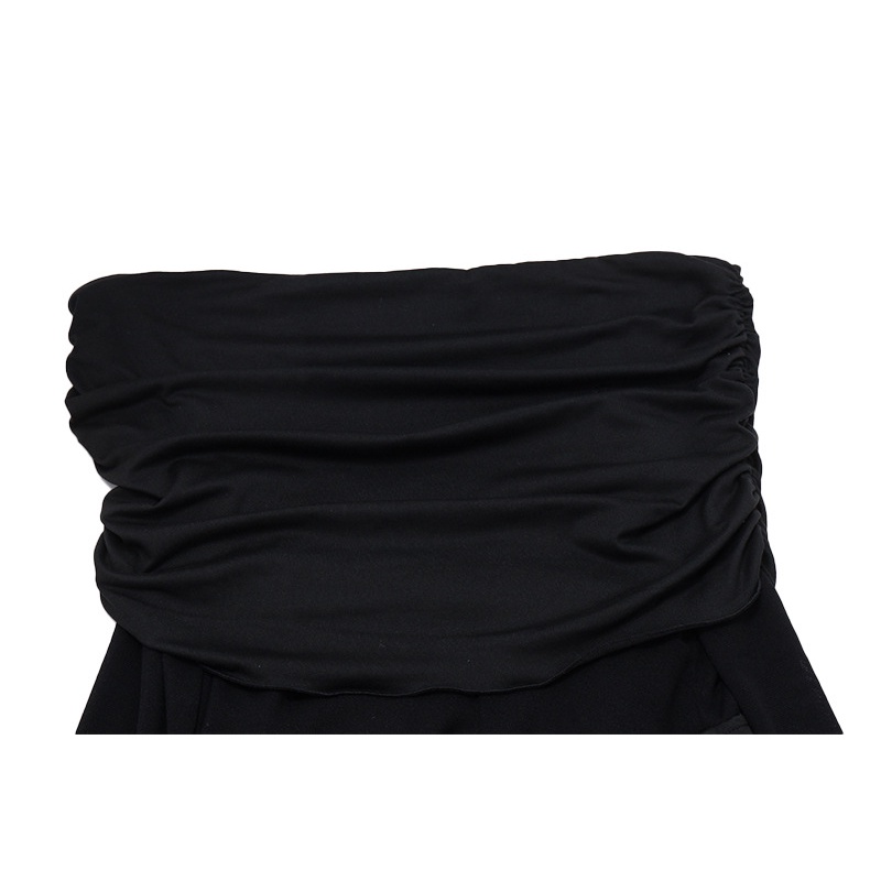 Phụ nữ sexy off shoulder mesh patchwork pleated sheath long dress