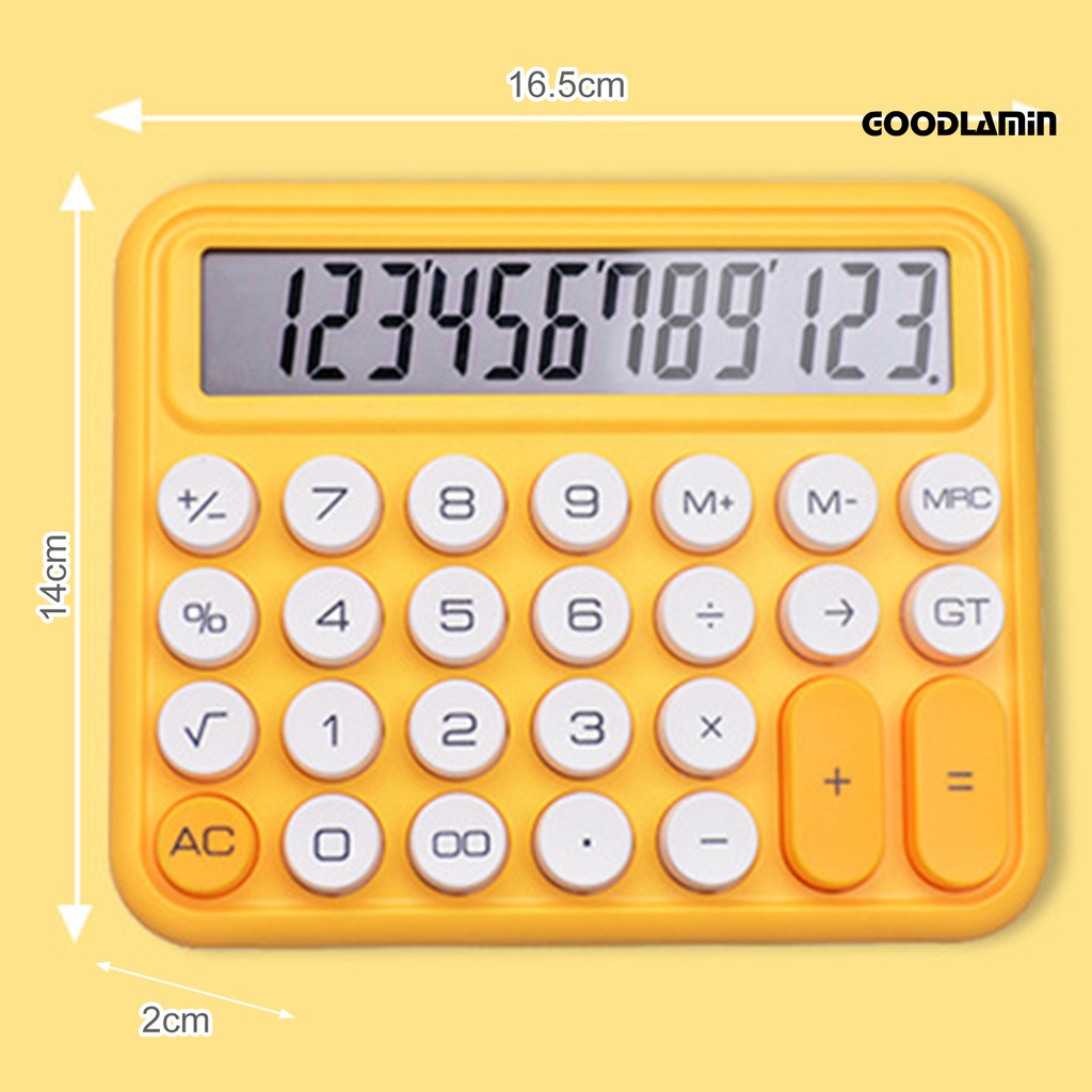 Máy tính cơ goodlawjcj 12-chữ số với màn hình lcd lớn tiện lợi chìa khóa nút tròn lớn chính xác