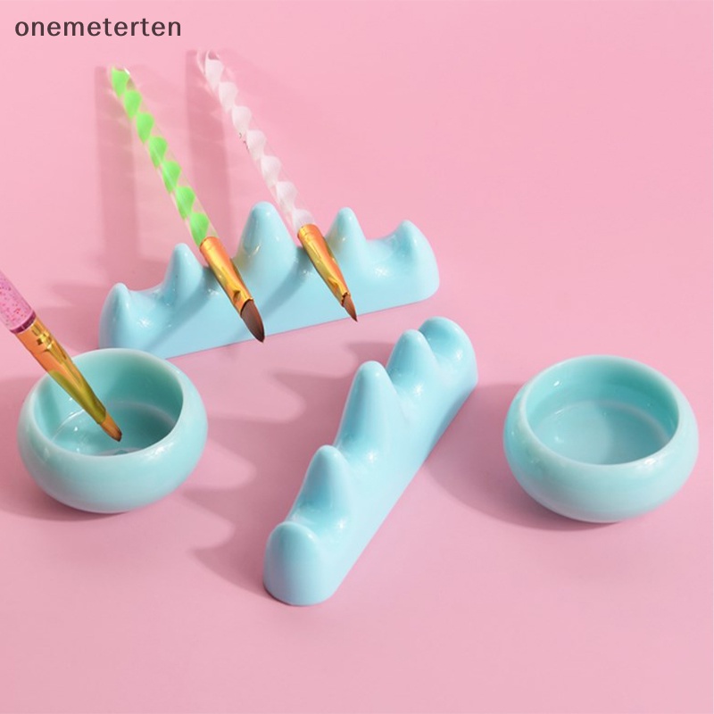 Rten nail art brush cleaner giá đỡ bằng nhựa uv acrylic gel pen pot cleanser cup rửa cốc giá đỡ bàn chải móng tay dụng cụ làm móng chuyên nghiệp n