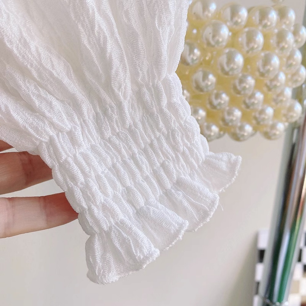 Cô gái mùa thu áo sơ mi ren trẻ em mới ve áo dài tay áo thời trang bé màu rắn áo sơ mi dưới