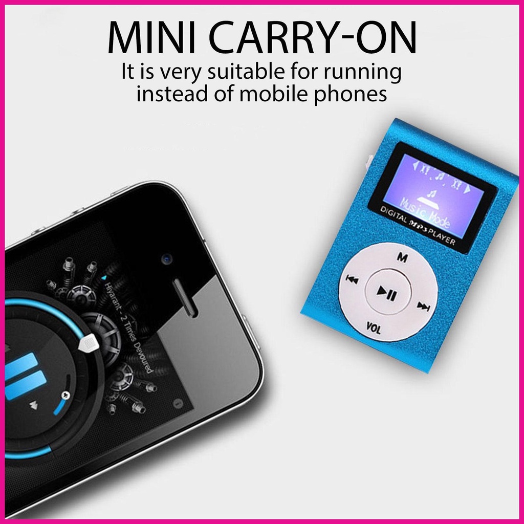 Máy nghe nhạc mp3 với màn hình kẹp kim loại máy nghe nhạc mp3 máy nghe nhạc mp3 mini cầm tay cho người lớn và colleage fotvn