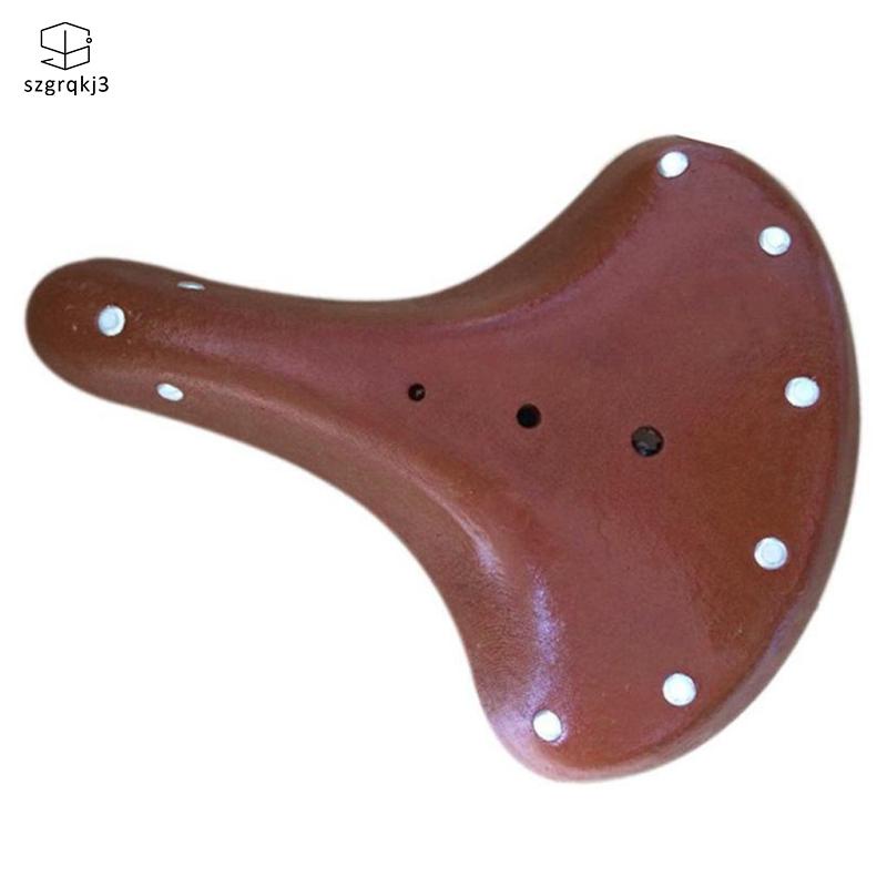 Xe đạp đường trường retro rỗng ghế da yên xe màu nâu