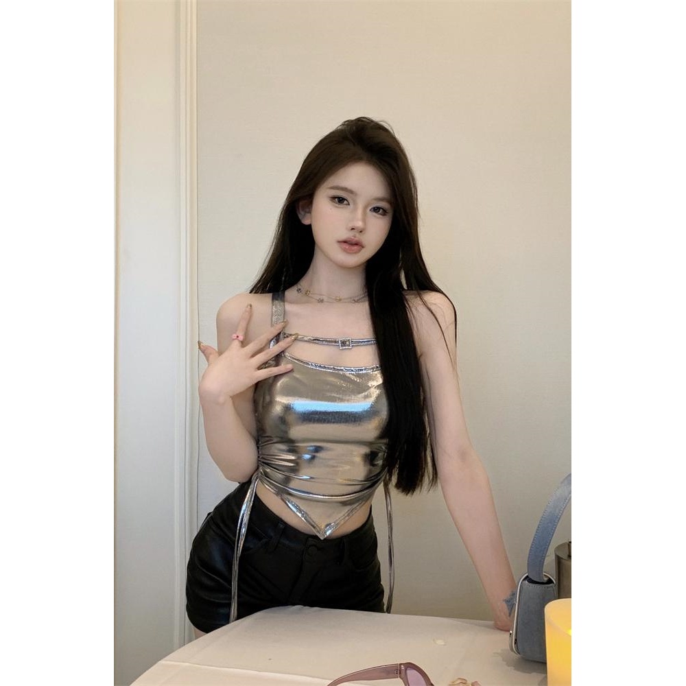 Áo Hai Dây Mùa Hè Kiểu Dáng Thoải Mái Quyến Rũ Cho Nữ