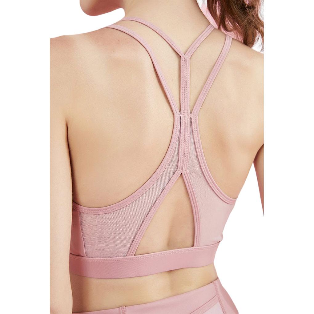 Áo Ngực Thể Thao Không Đường May Chống Sốc Co Giãn Tốt Có Miếng Đệm Thời Trang Cho Nữ