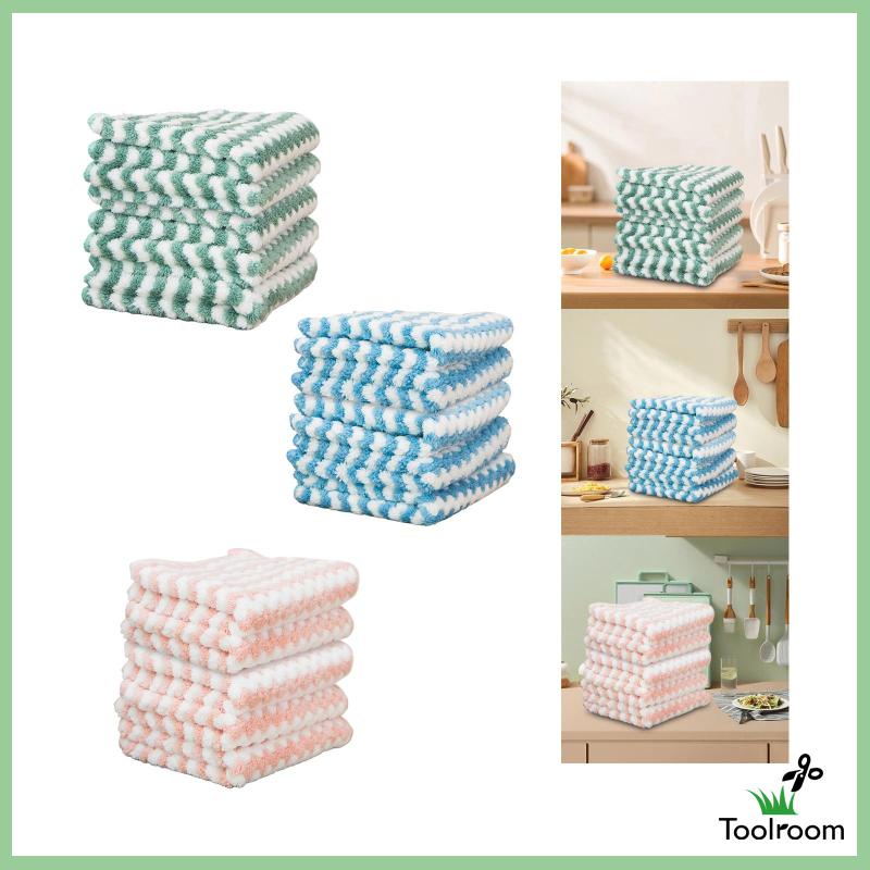 Set 5 Khăn Lau Mềm Mại Khử Khuẩn Cho Nhà Bếp