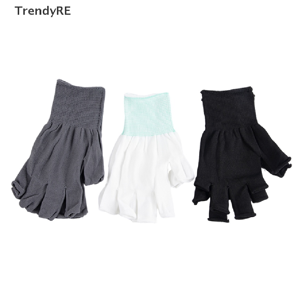 Set 2 Đôi Găng Tay Dệt Kim Bảo Vệ Ngón Tay An Toàn Chống Trượt Dùng Trong Xây Dựng / Xây Dựng