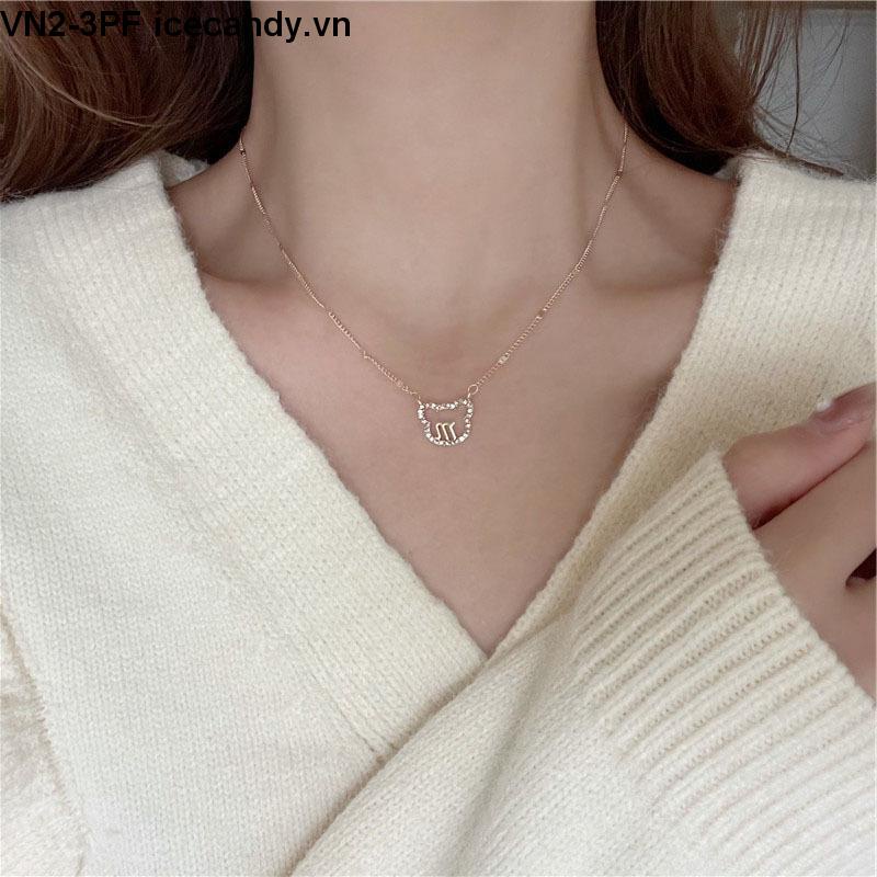 Vòng cổ gấu Chuỗi áo len nữ Chuỗi xương đòn dài Vòng cổ nữ