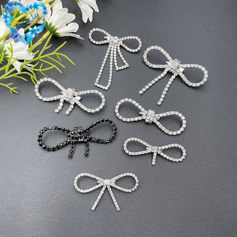 1477944 Cài Áo Hình Nơ Đính Đá Phong Cách Hàn Quốc