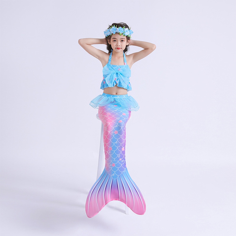 Bộ Đồ Bơi Ba Mảnh Đuôi Cá Xinh Xắn Cho Bé Gái