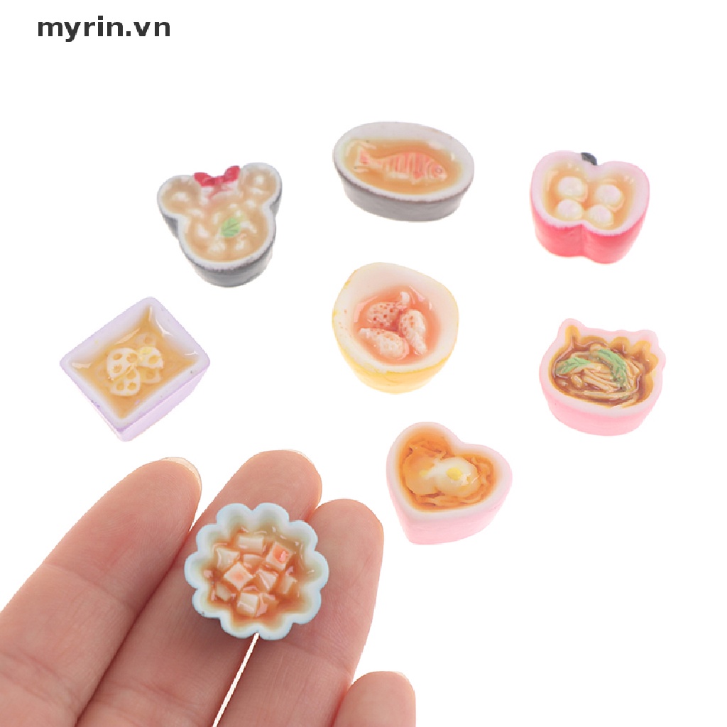 Set 2 Mô Hình Thức Ăn Bằng Nhựa Resin Cho Nhà Búp Bê