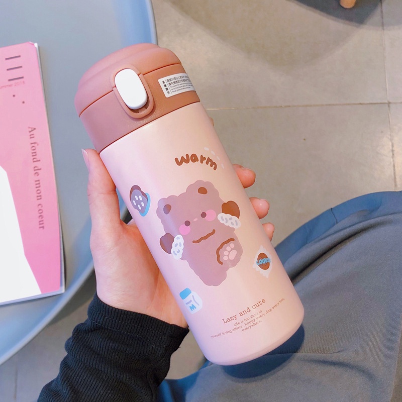 Bình Nước Giữ Nhiệt Bằng Thép Không Gỉ Dễ Thương JP5