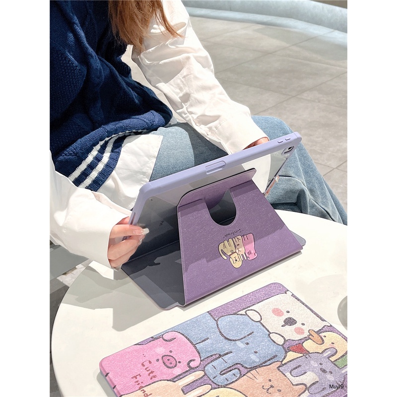 Bao Da Máy Tính Bảng In Hình Động Vật Hoạt Hình Cho Ipad 10.2 2022 Ipad 10Th Pro 10.5 Ipad Air 2 Air 5 10.9 Pro 11 Ipad 9Th Ipad 12.9