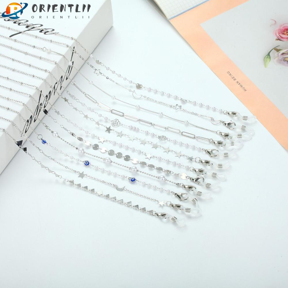 Dây Đeo Mắt Kính Kim Loại Hình Hoa Hồng Thời Trang|Dây Xích Đeo Kính Mát Nhiều Màu Sắc