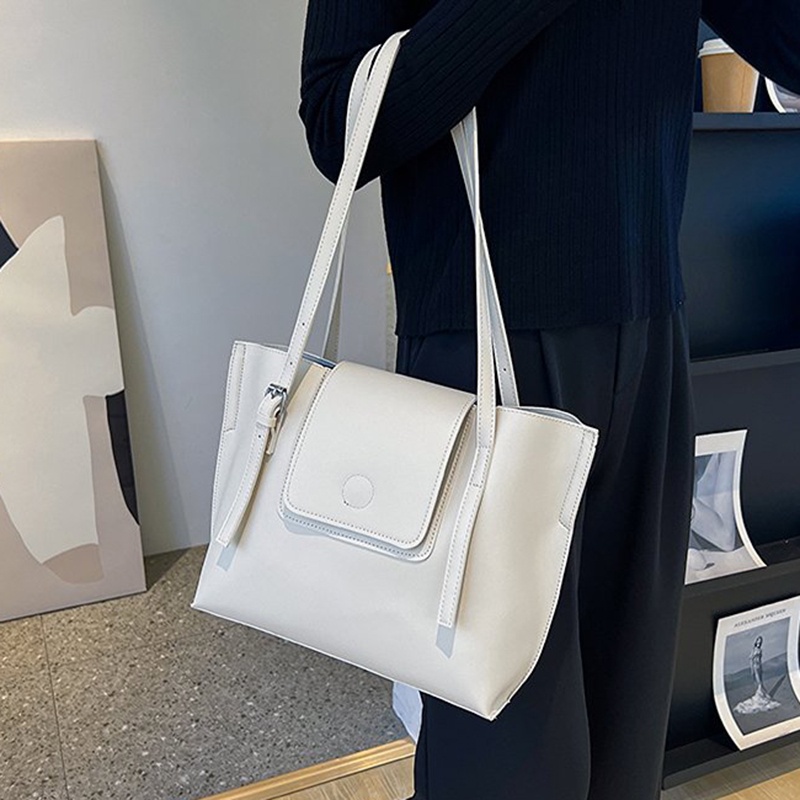 Túi tote Đeo Vai Bằng Da Mềm Phong Cách Hàn Quốc Có Thể Điều Chỉnh