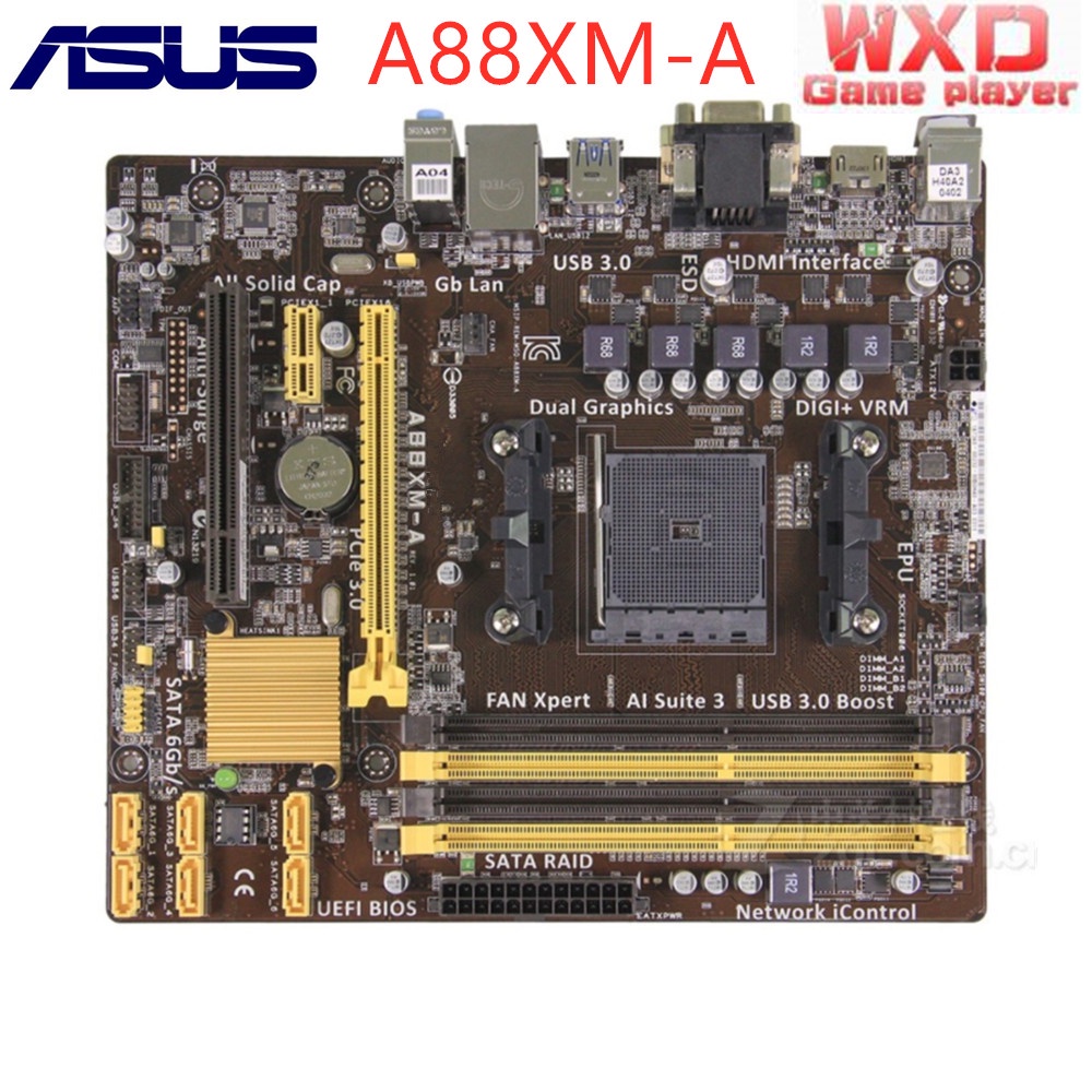 Dành Cho Asus A88XM-A / E A58HM / A68HM Bo Mạch Chủ AMD A10 DDR3 64GB PCI-E 3.0 HDMI Tương Thích A8 A6 A4 Để Bàn A88X Mainboard