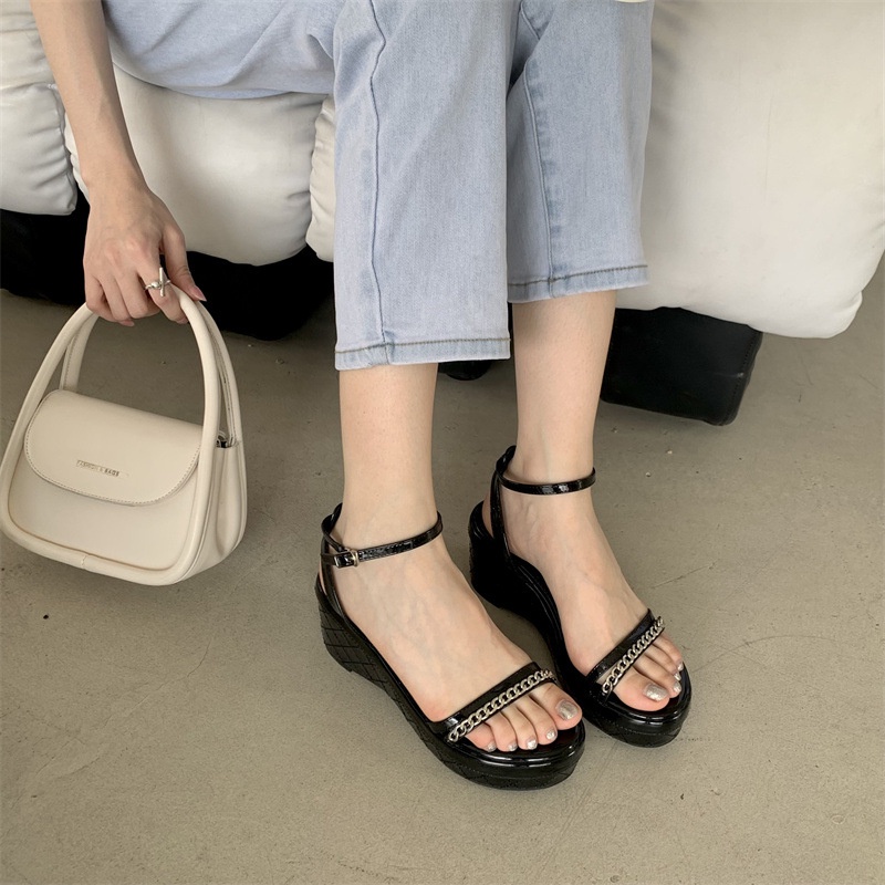 Giày Sandal Cao Gót Mũi Vuông Thời Trang Mùa Hè Hàn Quốc 2023 Cho Nữ