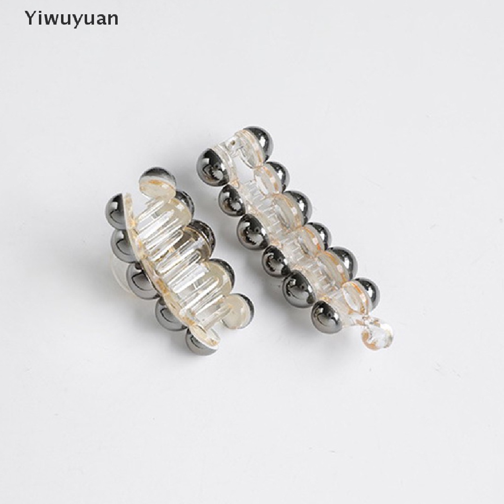 &lt; Yiwuyuan &gt; Kẹp Tóc Càng Cua Lớn Bằng Acrylic Đính Ngọc Trai Đen Thời Trang Cho Nữ Giảm Giá
