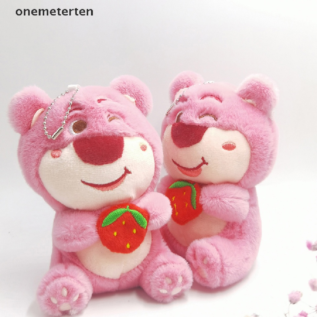 Rten Móc Khóa Hình Gấu Nhồi Bông Dâu Tây Dễ Thương