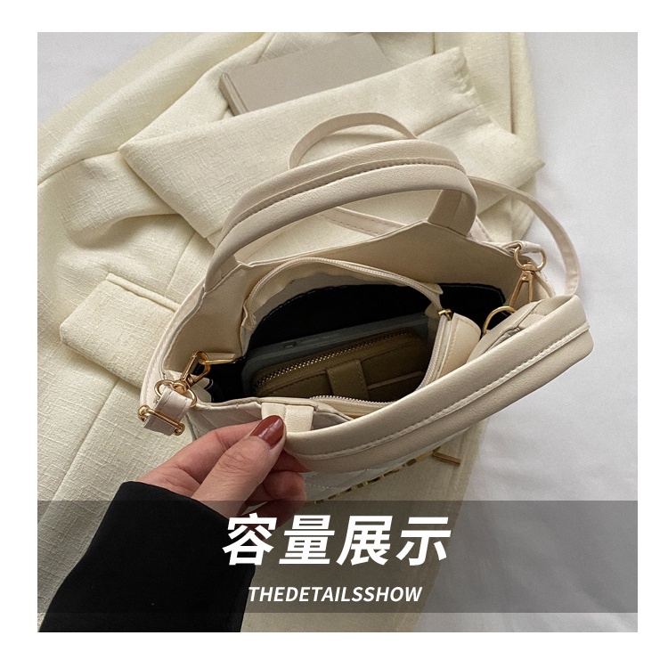 Túi Xách JASMIN NOIR Tote Dáng Vuông Dài Kẻ Sọc Caro Có Dây Đeo Cho Nữ