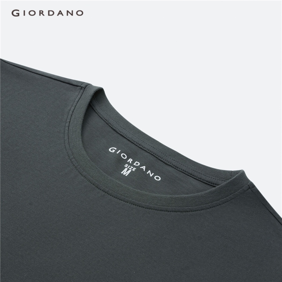 Giordano áo thun nữ cotton 100% cổ tròn tay ngắn thêu hình con mèo dệt kim 13323405