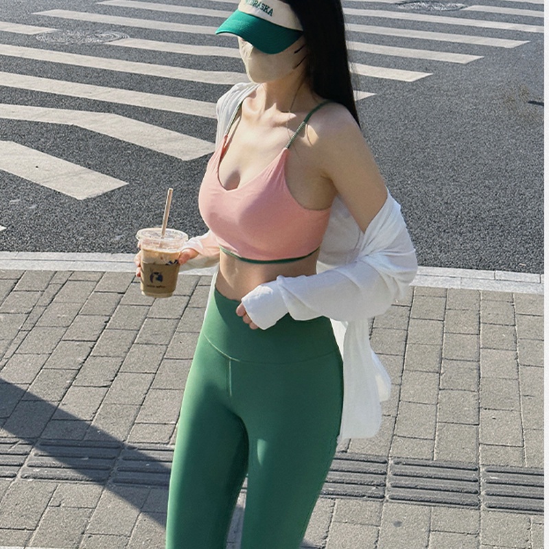 Bộ Đồ Tập Thể Thao Yoga Lưng Cao Dây Đeo Vai Đẹp