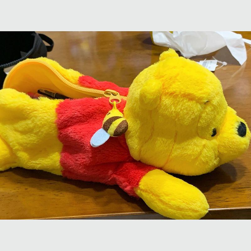 Hộp Bút Lông Thêu Hình Gấu Pooh Dễ Thương Sáng Tạo