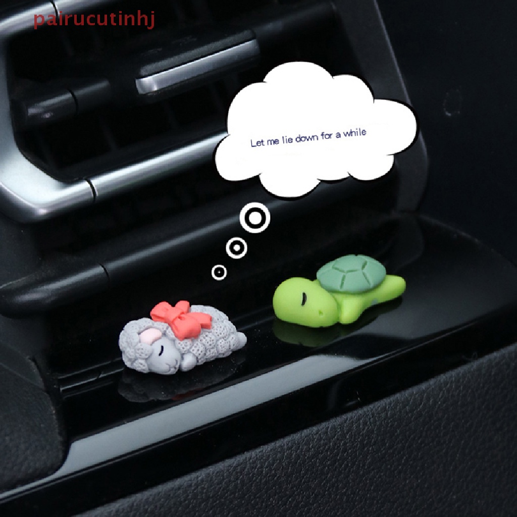 Đồ trang trí Động Vật Đang Ngủ Mini Bằng Nhựa Resin Dễ Thương Trang Trí Xe Hơi / Xe Máy