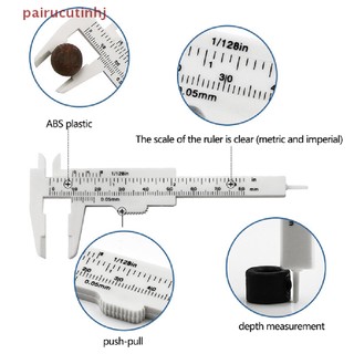 1 cặp thước cặp thước đo bằng nhựa kích thước 0-80mm thiết kế nhỏ gọn tiện dụng