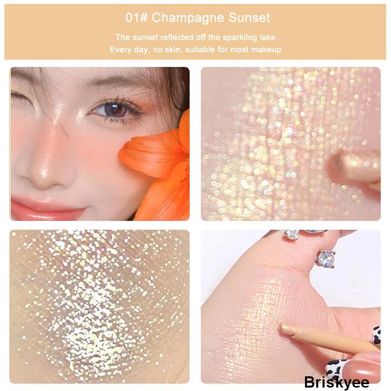 🎶Phấn mắt bắt sáng màu trắng nhũ ánh ngọc trai lâu trôi chống thấm nước