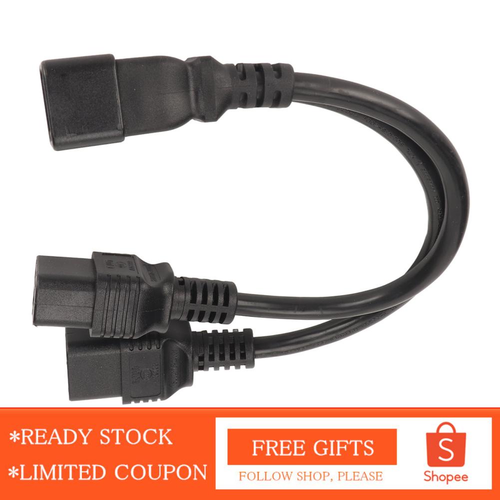 Alwaysonline Y Power Cable  Flame Retardant Waterproof Reinforced Design 12.6in Dual IEC320 C19 To C20 Cord Female Male for Printer