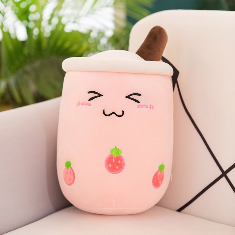 Gối Ôm Nhồi Bông Hình Ly Trà Sữa Dễ Thương Cho Bé