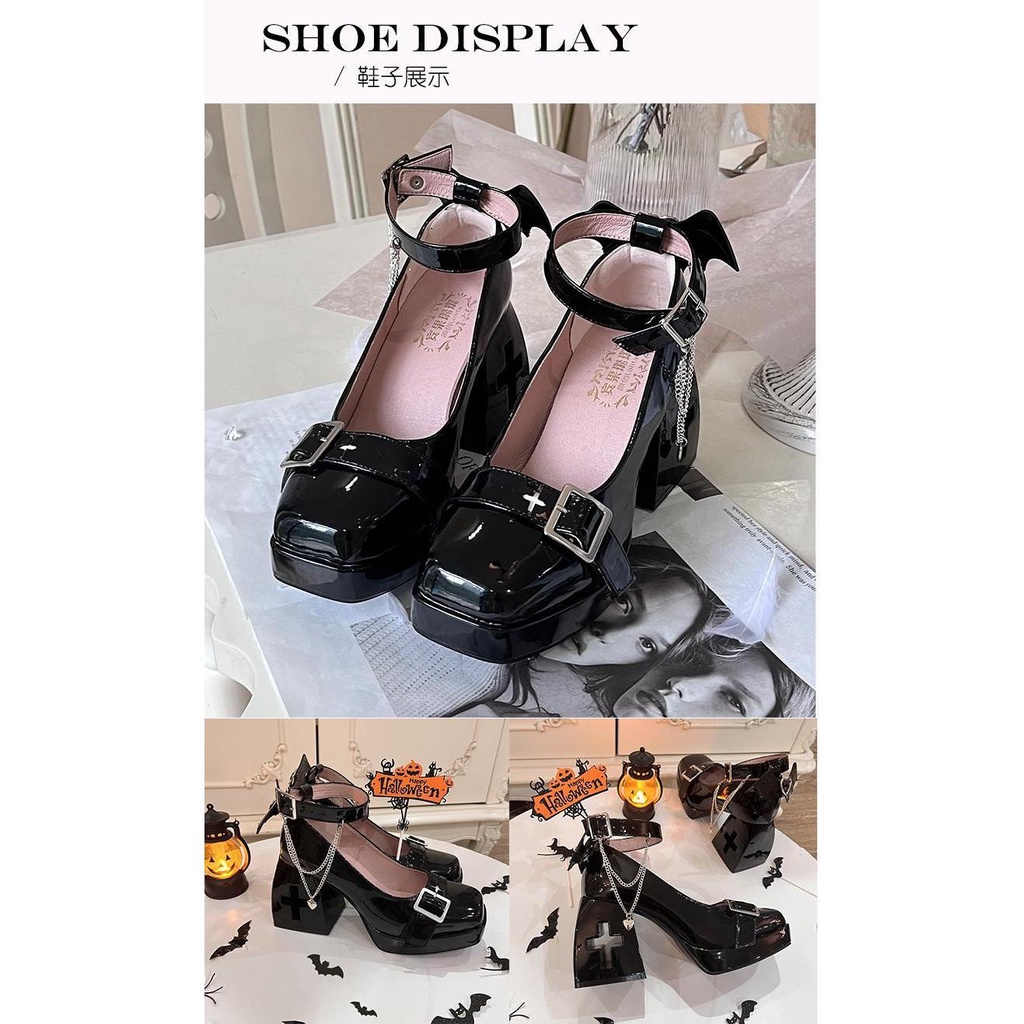 Giày Cao Gót Thiết Kế Đế Dày Cao Cấp Thời Trang Theo Phong Cách Lolita