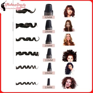 Máy uốn tóc làm xoăn xoay 360. Máy làm xoăn phi 32 và phi 28 make up đa năng MS 32 [ MakeupBeauty ]