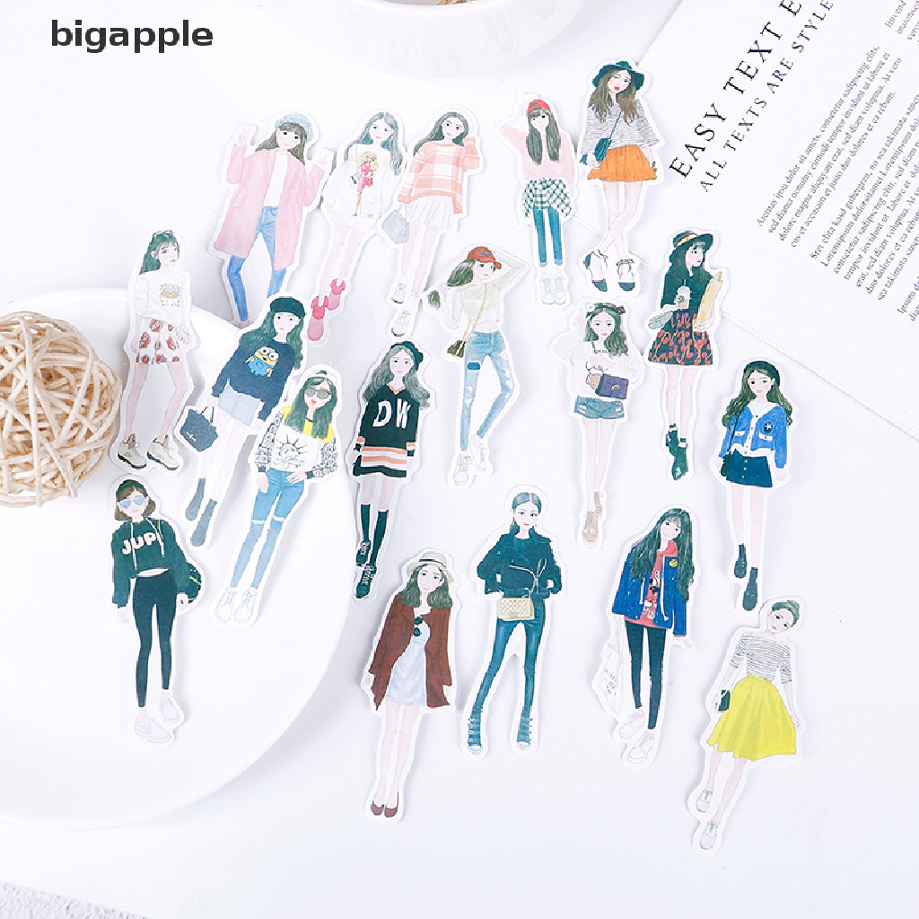 1 Túi Giấy Thủ Công Hình Cô Gái Hoạt Hình Dễ Thương Phong Cách Retro Trang Trí Nhật Ký RDG