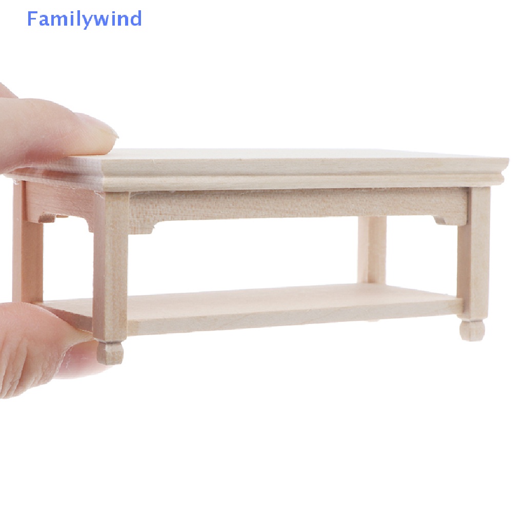 Mô Hình Bàn Trà Mini Bằng Gỗ Tỉ Lệ 1: 12 Trang Trí Nhà Búp Bê