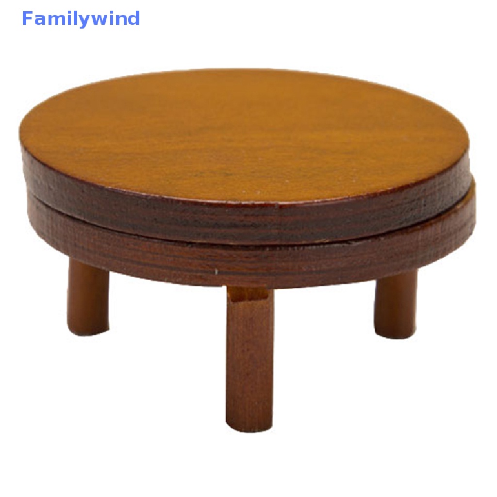 Bàn Trà / Cà Phê Hình Tròn Trang Trí Nhà Búp Bê Tỉ Lệ 1: 12