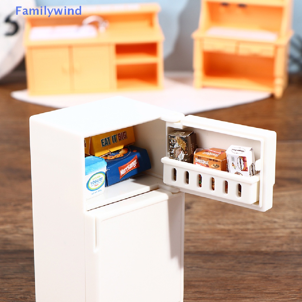 Set 16 Mô Hình Tủ Lạnh Trang Trí Nhà Búp Bê Tỉ Lệ 1: 12