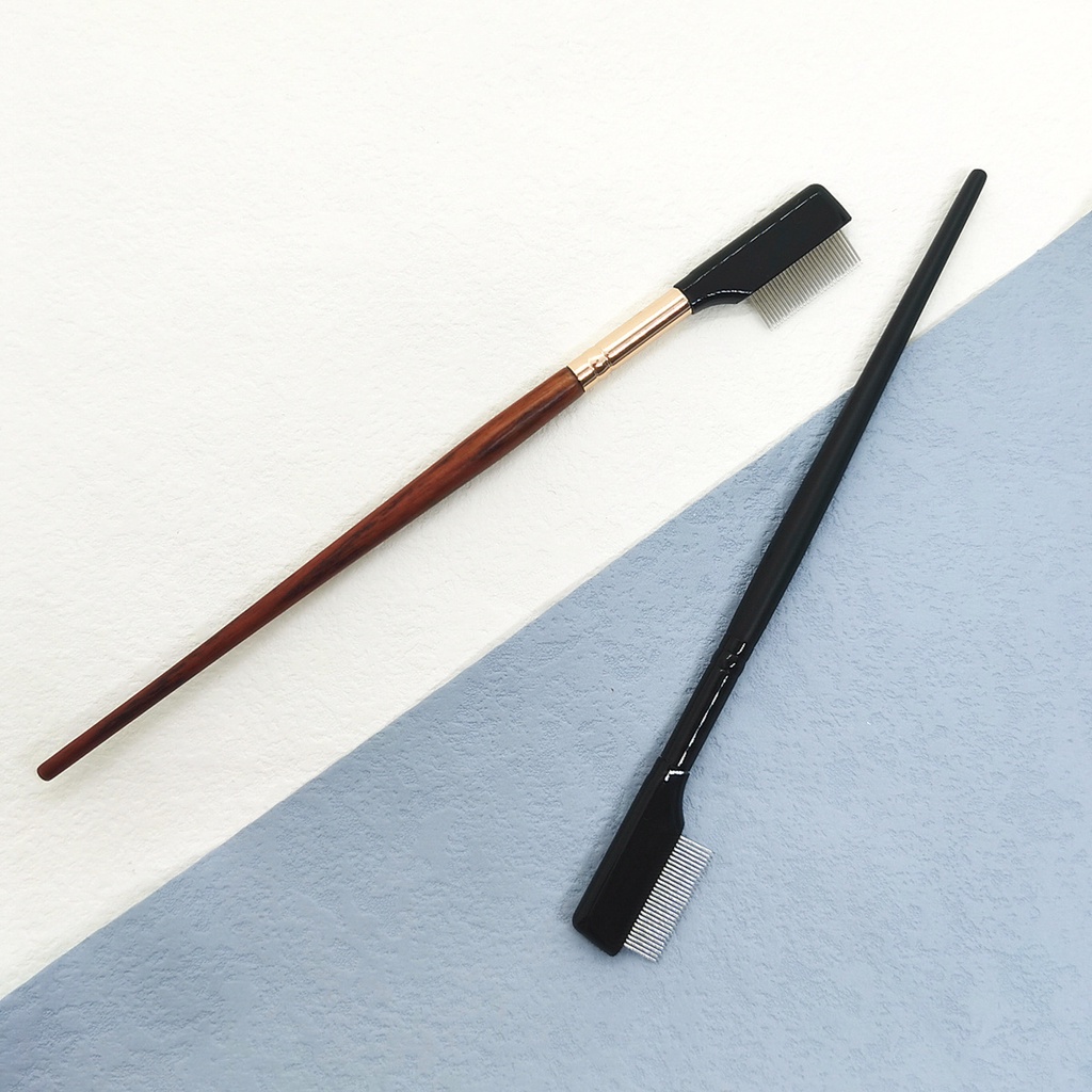 Lược Chải Lông Mi Bằng Thép Tay Cầm Gỗ Tự Nhiên Thân Thiện Với Môi Trường Không Biến Dạng Cho Nữ [beautymart]