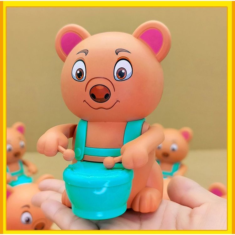 Đồ Chơi Lên Dây Cót Hình Gấu Dễ Thương Cho Bé 1-4 Tuổi