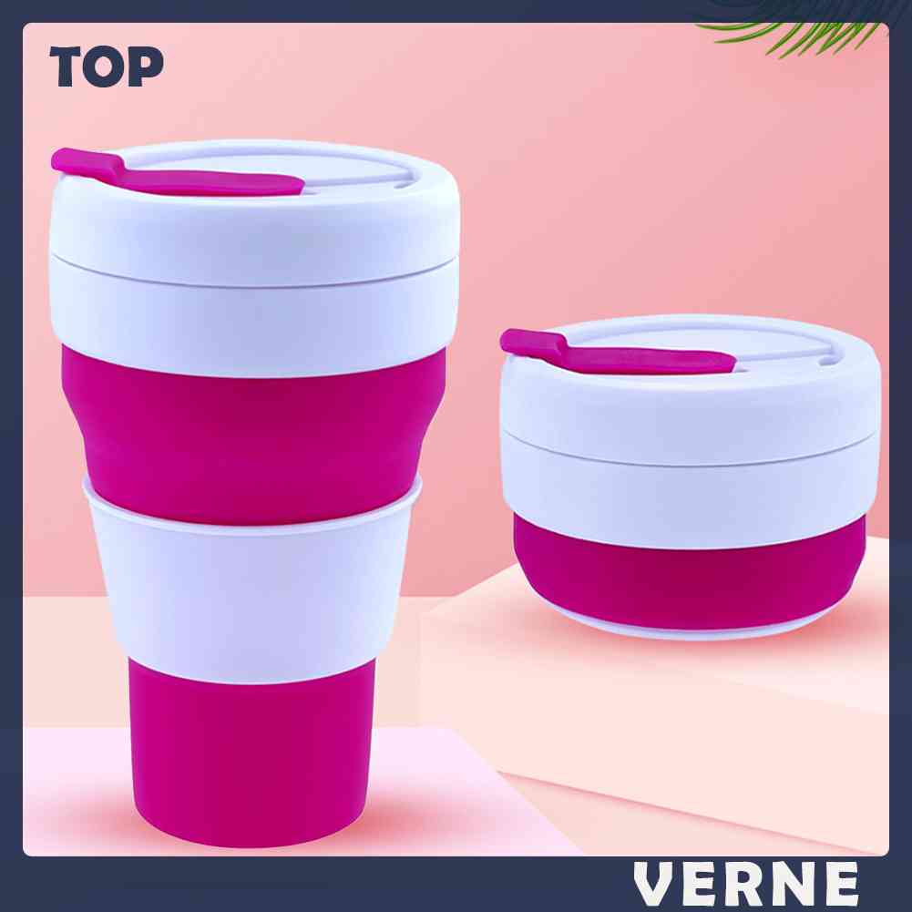 Cốc Uống Cà Phê 475ml Bằng Silicone Có Thể Tháo Rời Tiện Dụng Mang Theo Du Lịch