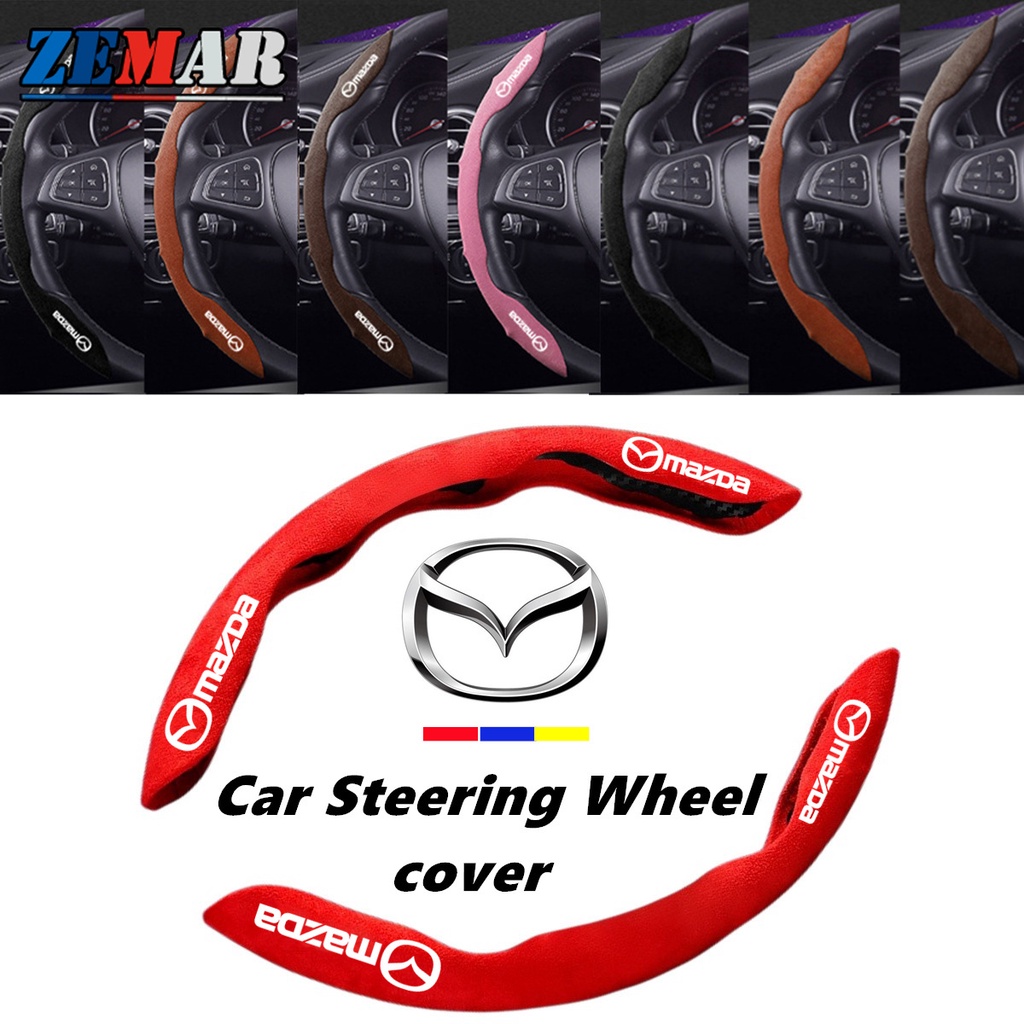 Vỏ Bọc Vô Lăng Xe Hơi Mazda 2 3 CX5 CX30 CX8 CX3 Mazda2 6 5 bl gp Chất Liệu Da Lộn Chống Trượt Thấm Hút Mồ Hôi