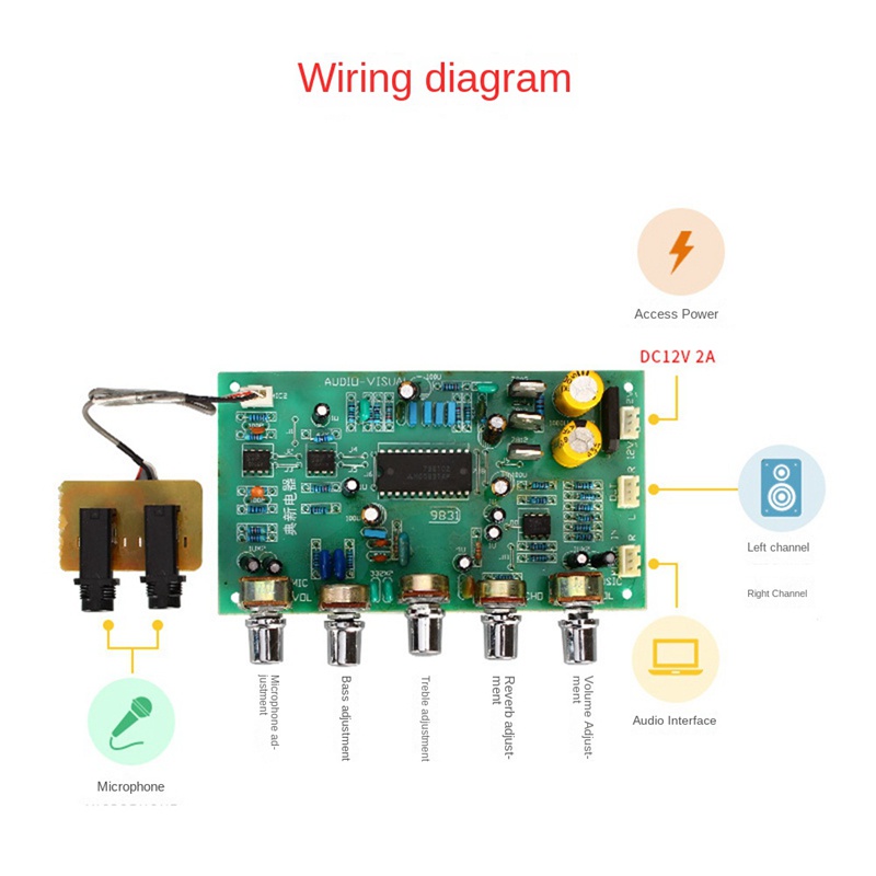 1 Bảng Mạch Khuếch Đại Âm Thanh Karaoke Reverb Ngoại trừ M65831 OP Amp Prea Chất Lượng Cao